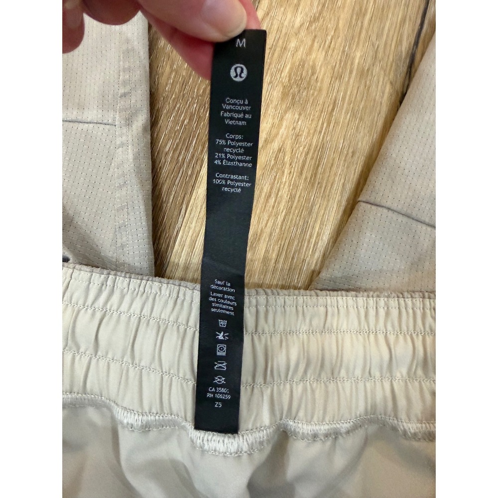Lululemon Lab Mens Light Grey Grid Textured Tapered Jogger Pants Size M - Picture 11 of 11
